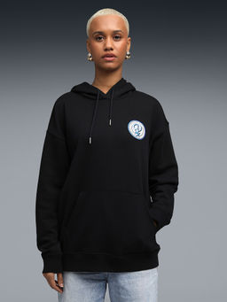 Puma - Wardrobe Essentials Sports Legacy Women's Relaxed Print Black Hoodies