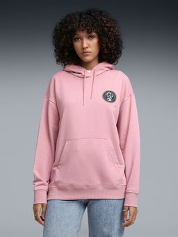Puma - Wardrobe Essentials Sports Legacy Women's Relaxed Print Pink Hoodies