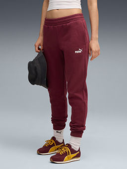 Puma - Essentials No. 1 Logo Women's Soft Fleece Maroon Joggers