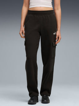 Puma - Essentials Women's Fleece Comfort Black Trackpant