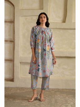 The Quince Life - Women Grey Floral Co-ord Set