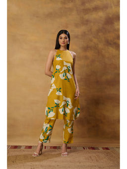 The Quince Life - Women Mustard Floral Co-ord Set