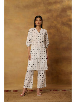The Quince Life - Women White Polka Dots Co-ord Set