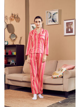 The Quince Life - Women Pink Stripes Co-ord Set