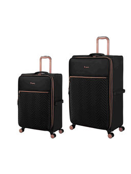 it luggage - Bewitching Black Set of 2 28-20 Inches Expandable Softsided Trolley With TSA Lock