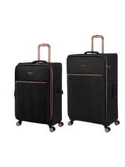 it luggage - Bewitching Black Set of 2 24-20 Inches Expandable Softsided TSA Luggage Trolley
