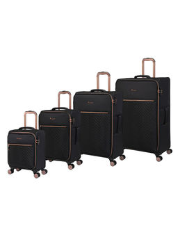 it luggage - Bewitching Black Set of 4 28-24-20-18 Inch Expandable Softsided TSA Luggage Trolley