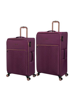 it luggage - Bewitching Purple Set of 2 28-24 Inches Expandable Softsided TSA Luggage Trolley