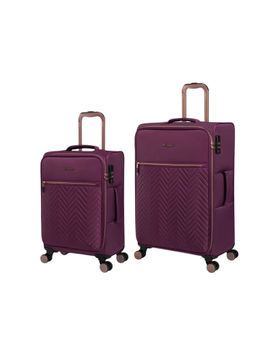 it luggage - Bewitching Purple Set of 2 24-20 Inches Expandable Softsided TSA Luggage Trolley