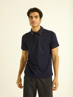 dash and dot - Navy Stud Polo Tee