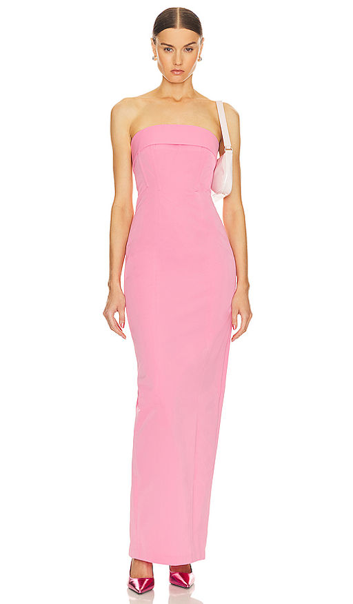Buy Helsa Tech Gabardine Long Strapless Dress Online