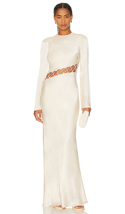 Buy Shona Joy Arienzo Asymmetrical Lace Up Maxi Dress Online