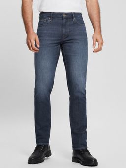 Guess - Men Blue Washed Mid-Rise Full Length Jeans