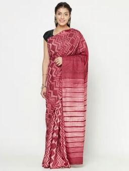 Fabindia - Silk Tussar Tie And Dye Sari