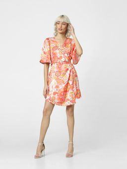 ONLY - Orange Printed Regular Dresses
