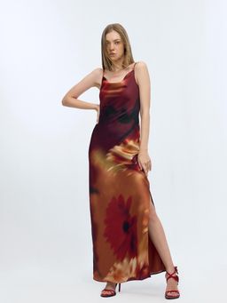 Cover Story - Multi-Color Printed Flared Dress
