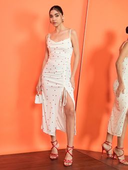 Uptownie - White Printed Regular Dress