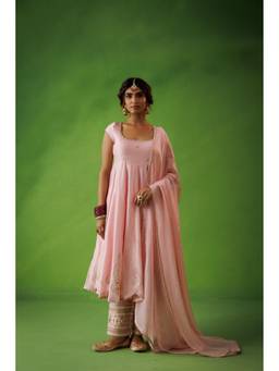 Kisakshi Jaipur - Baby Pink Anarkali With Pant And Dupatta
