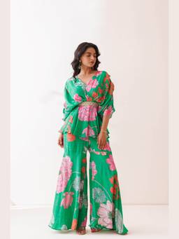 Kisakshi Jaipur - Green Verde Magnolia Co-Ord Set