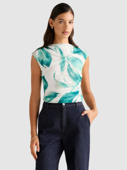 Forever New - White Mel Extended Sleeve Mesh Top