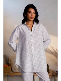CANOOPI - Grey Checks Cotton Regular Fit Shirt