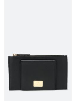 Van Heusen - Women Black Solid Casual Wallets