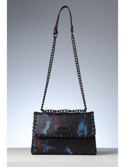 Van Heusen - Women Black Print Casual Sling Bag