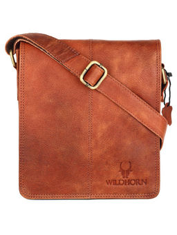 WILDHORN - Genuine Leather Sling Messenger Bag for Men