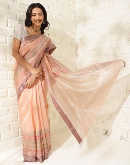 Fabindia - Mustard Silk Blend Sari