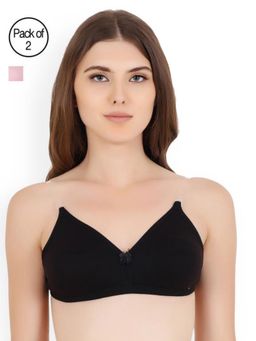 Floret - Pack of 2 Solid T Shirt Bra - Multi-Color