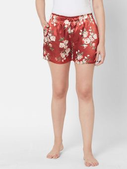 Sweet Dreams - Rust Women Printed Shorts