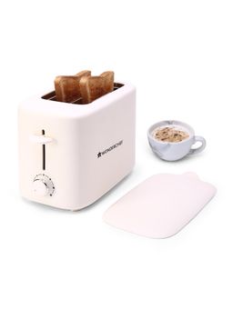 Wonderchef - Bellagio 2 Slice Pop-Up Toaster with Lid Cover White - 800 W