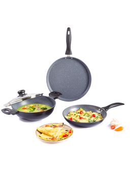 Wonderchef - Duralite Die-Cast Non-Stick Cooking 4 Piece - Grey