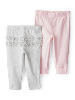 Carter's - Baby Girl Ruffle-Detail Cotton Joggers (Pack Of 2)