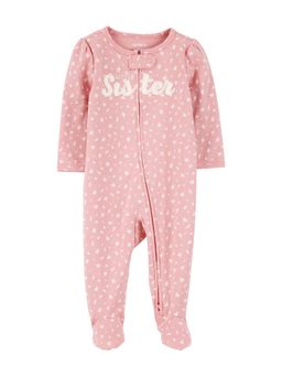 Carter's - Baby Girl Little Sister 2-Way Zip Cotton Sleep & Play Sleepsuit