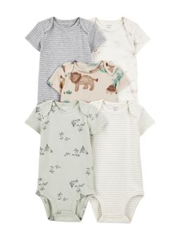 Carter's - Baby Boy Safari Half Sleeve Rompers (Pack of 5)