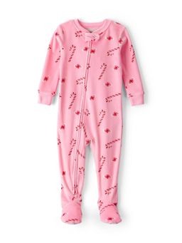 Carter's - Baby Girl Pink Peppermints Full Sleeve Sleepsuit