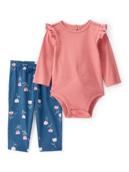 Carter's - Baby Girl Long-Sleeve Floral Long-Sleeve Romper and Pant
