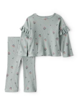 Carter's - Baby Girls Floral Cotton Long-Sleeve Top & Pant