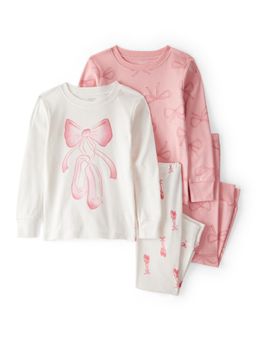 Carter's - Baby Girls Ballet Printed Long-Sleeve Co-Ord Set (Pack of 2)