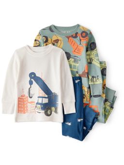 Carter's - Baby Boys Construction Printed Long-Sleeve Co-Ord Set (Pack of 2)