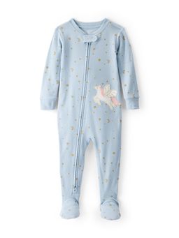 Carter's - Baby Girl Unicorn Star Print Full Sleeve 2-Way Zip Sleepsuit