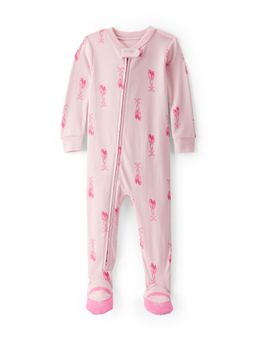 Carter's - Baby Girl Ballet Print Full Sleeve 2-Way Zip Sleepsuit