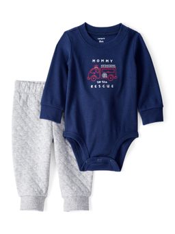 Carter's - Baby Boy Firetruck Printed Long-Sleeve Romper & Jogger