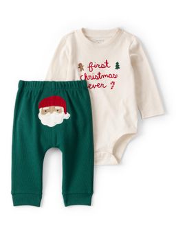 Carter's - Baby My First Christmas Long-Sleeve Romper & Jogger