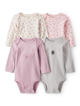 Carter's - Baby Girl Koala Print Cotton Full Sleeve Multipack Rompers (Pack of 4)