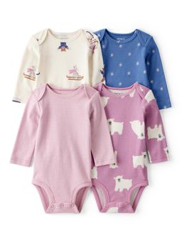 Carter's - Baby Girl Polar Bear Print Full Sleeve Multipack Rompers (Pack of 4)