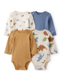 Carter's - Baby Boy Dinosaur Print Full Sleeve Rompers (Pack of 4)