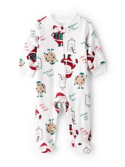 Carter's - Baby Beige Santa Milk & Cookies Sleep & Play Sleepsuit