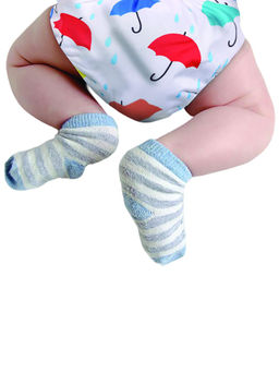 Polka Tots - Reusable & Washable Cloth Diapers With 5 Layers Bamboo Insert & Snap Buttons-Umbrella